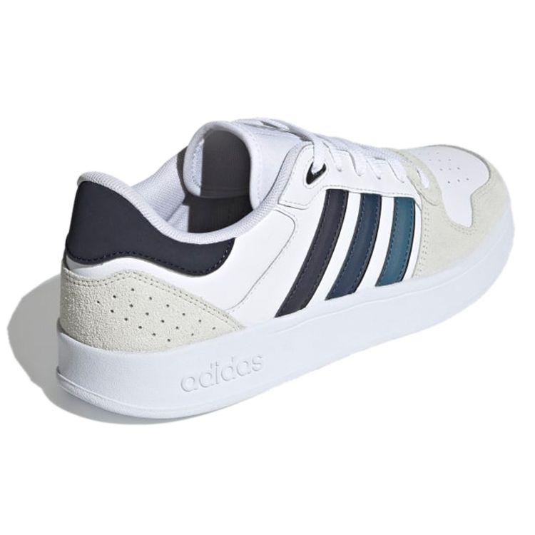 Adidas Neo Breaknet Plus Retro Casual Durable Non-Slip Low-Top Skate Shoes Men Sneakers White Blue Gray H01992