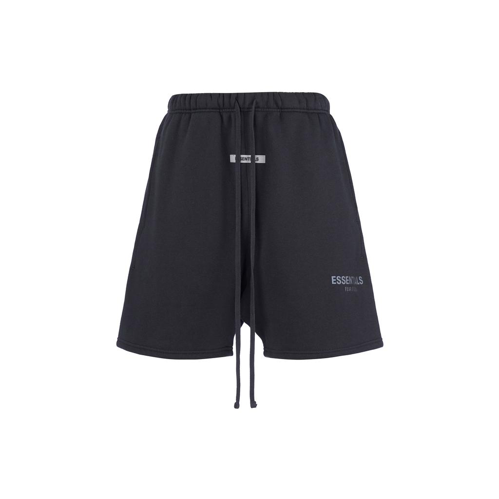 Fear Of God Essentials FW19 Letter Print Drawstring Sport Casual Shorts Unisex Shorts Black 160250500045001