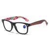 New Retro Imitation Wood Grain Presbyopia Glasses Large Frame Transparent Reading Glasses Anti Blue Light Far Sight Eyewear