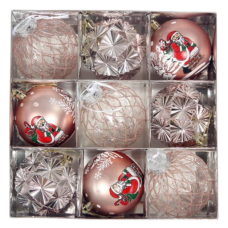 Festive 8cm Christmas Snow Ball Ornaments for Tree Decoration Holiday Party Seasonal Decor