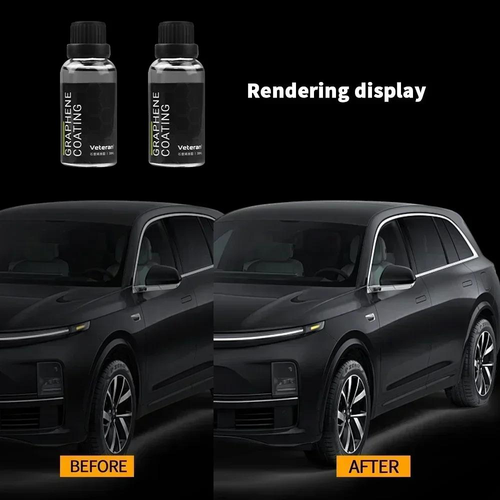 30ML Graphene Ceramic Coating with Sponge Portable Auto Car Protective Graphene Coating Agent for Prevent Scratches Chips