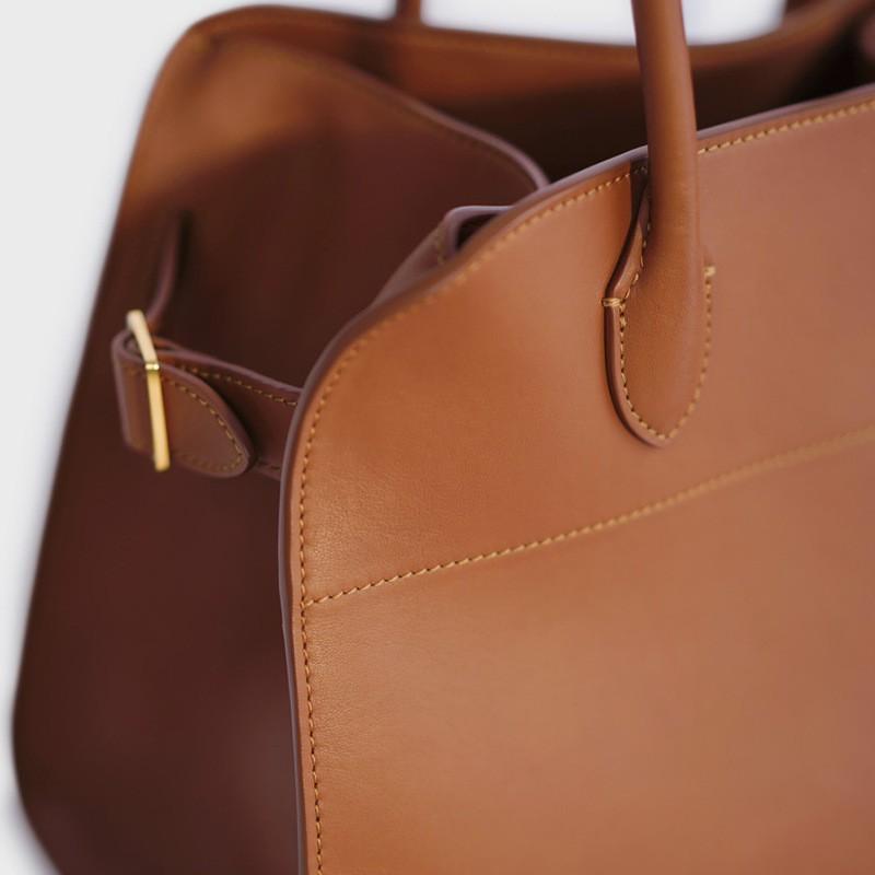 High-quality Niche Cowhide Bag Tote Women's 2024 Leather Large-capacity Commuting Handbag