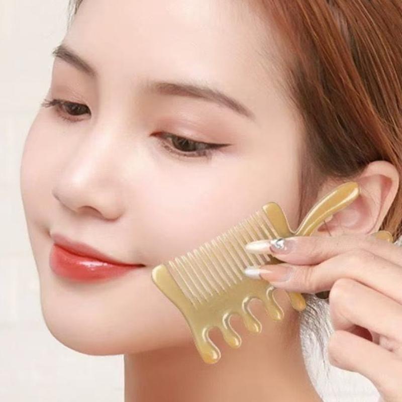 

Plastic Double-Sided Smooth Hair Massage Comb Fine-Tooth Head Meridian Comb Skin Five-Finger Head Therapy