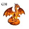 Kreatives Geburtstagsgeschenk für Freunde Drachen Solar Gartenlicht, Halloween Nacht Harz Gotische Kürbis Tischskulptur Büro Statue, Mittelalter Fantasy