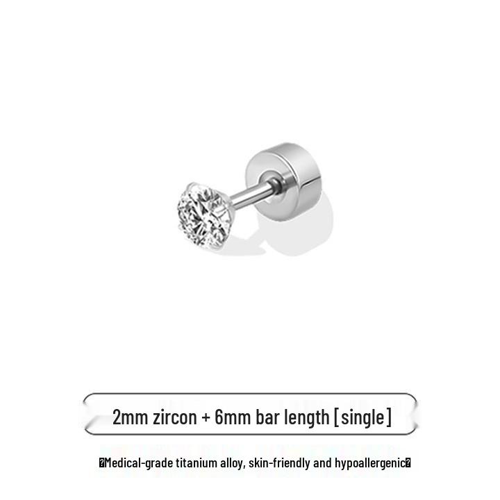 

Медичний F136 Цирконієвий Титан Сережка-пусет для хряща вуха з плоскою накруткою