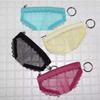 New Briefs Shape Cosmetic Bag Lace Heart Transparent Makeup Storage Pouch Y2K Mesh Toiletry Bag Storage for Travel