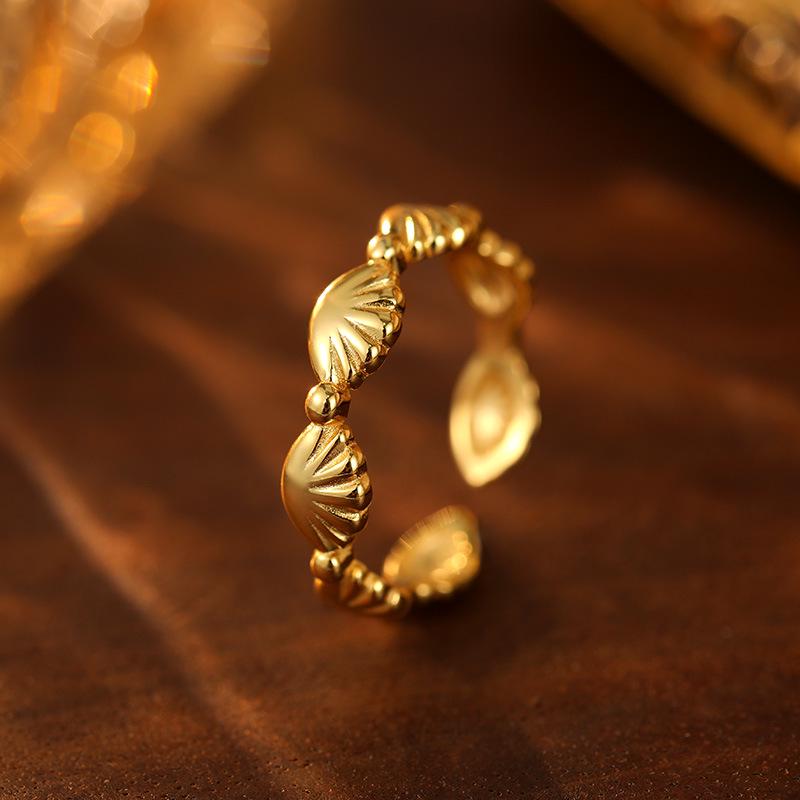 Banyan Tree S925 Silver Shell Ring - Korean Fashion Open Index Finger Design for Women