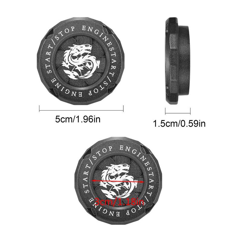 Engine Start Stop Button Cover Alloy Ignition Switch Protection Caps One-key Start Rotating Protective Automobile Decoration