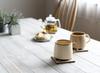 RIVERET Fran Mug, 310ml, Pair Set, Bamboo, Dishwasher Safe, White/Brown, RV-207WB