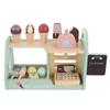 Wooden Ice Cream Toys Realistic Play Food Accessories Ice Cream Counter Shop Playset for Kids