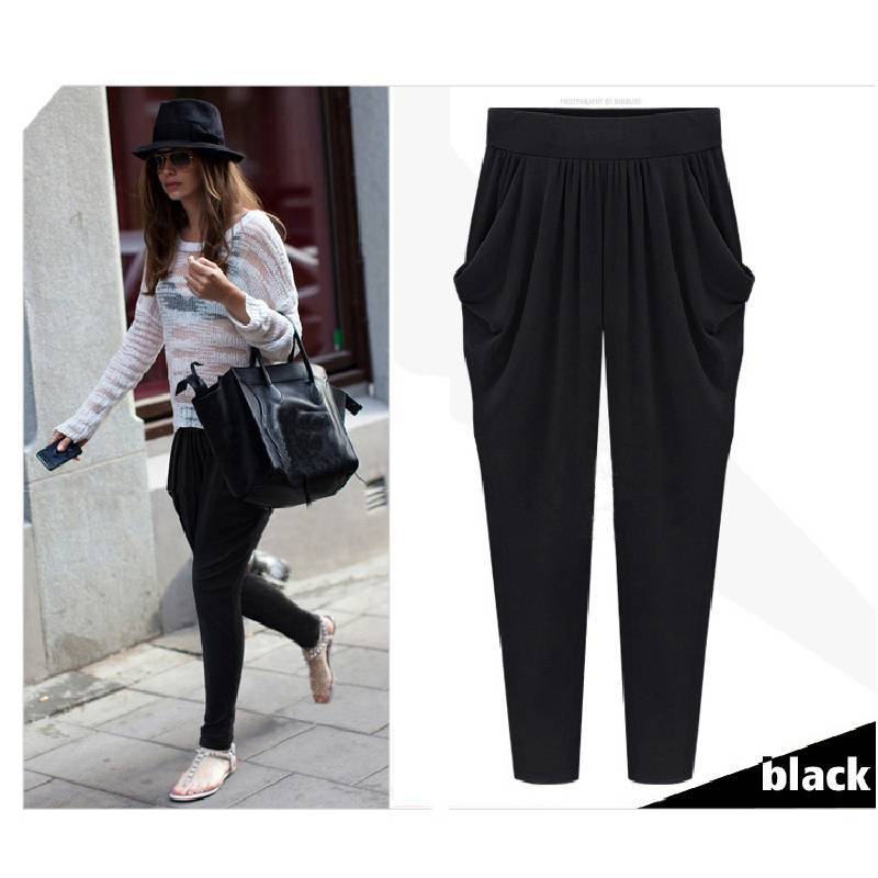 Casual Plus Size Harem Pants For Women With High Waist And Breathable Milk Silk Fabric For Summer Comfort