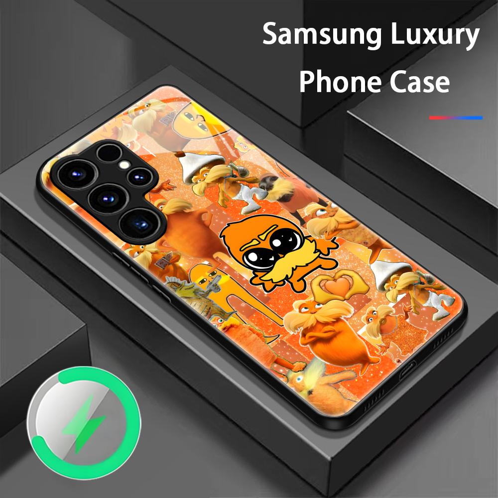 Cartoon T-The L-Lorax Handyhülle für Samsung S26 S25 S24 S23 S22 S21 Plus Ultra Note20 Glas Magnetische Hülle
