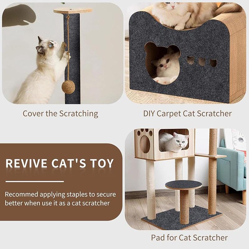 Cat Scratching Mat Cat Carpet Wall Sofa Self-Adhesive Trimmable Cat Scratching Post Carpet Pet Chair Sofa Furniture Protector