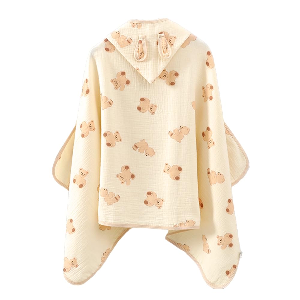 

Детский халат с милой мочалкой для купания для 1-летнего ребенка, большой подарок для пеленания [MiraCic] Капюшон, Полотенце, Ткань, Младенцы, Полотенце, 100% хлопок, Размер, Ткань,