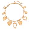 Fashionable Metal Love Heart Pendant Necklace Adjustable Length Clavicle Chain for Women Fashion Choker Jewelry