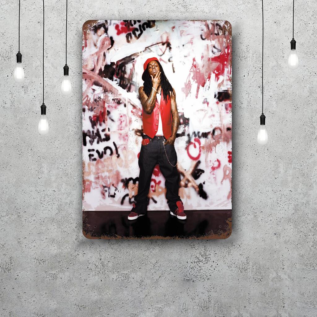 Lil Wayne Vintage Metal Tin Signs Posters Decor Retro Metal Plaque Wall Art Decor for Garage Bar