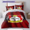 Bayer 04 Leverkusen Muster Bettwäsche Heimdekoration Geburtstagsgeschenk ( 1 Bettbezug + 2 Kissenbezüge, ohne Füllung),Fanartikel.