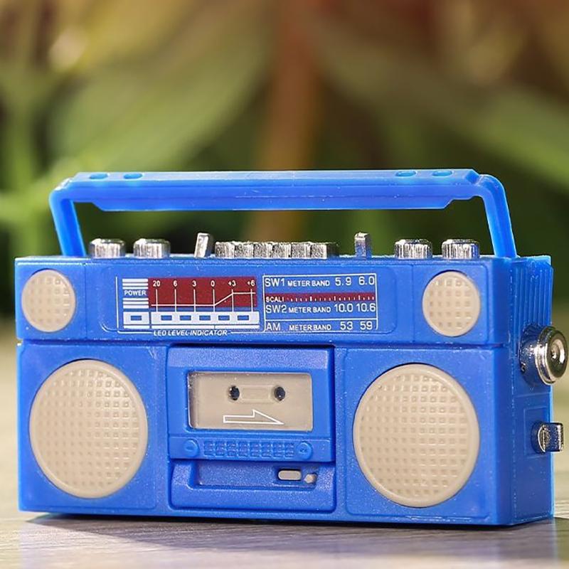 Dukkehus Mini Ornamenter Mini Nostalgisk Radioopptaker Modell Leker Dekorasjoner