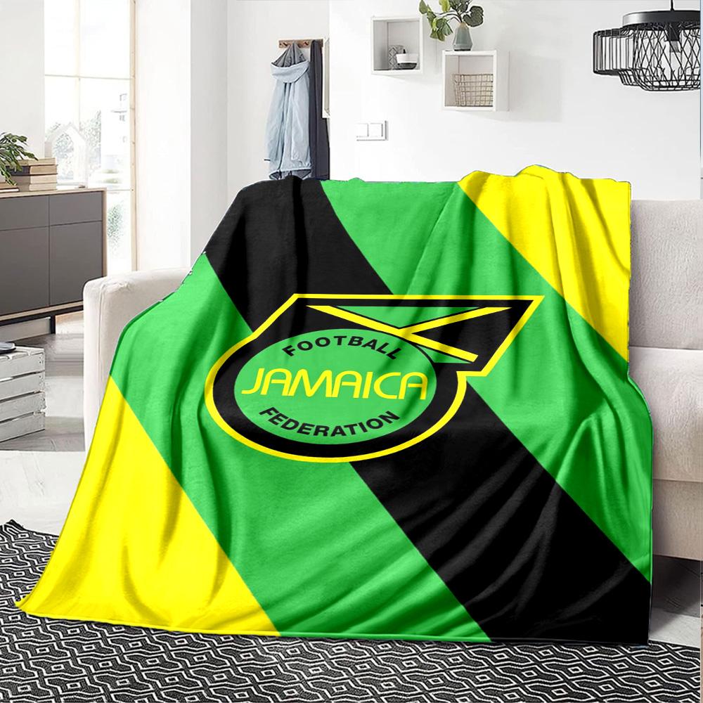 Jamaica Print Flannel Blanket High Quality Warm Comfortable Cover for All Seasons Perfect for Gifts Home Decor