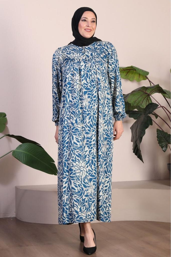 Damen-Kleid in großen Größen, lang, Übergröße, Mutterkleid, Sommer-Hijab-Kleidung