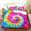 3D Digital Printing Three-Piece Rainbow Spiral Four-Piece Quilt Cover