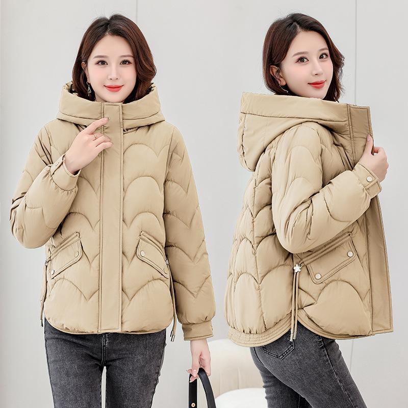 Down and padded jacket women's winter 2025 new cotton jacket short Korean version loose hooded thickened warm jacket padded jacket tide