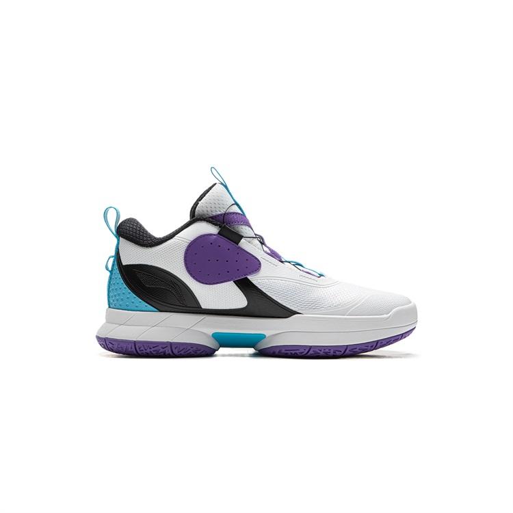 Li Ning Kids Basketball Woven Sports Comfortable Non-Slip Shock Absorbing Wear-Resistant Rebound Breathable Mid-Top Basketball Shoes YKBU092-5