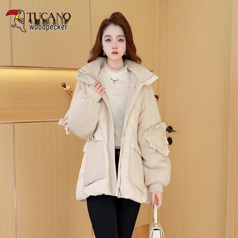 

Woodpecker Women s Hooded White Duck Down Jacket L