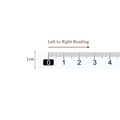 Kozelo 10-Piece Set of Self-Adhesive Tape Measures, Metric, 10cm x Left to Right Reading, Waterproof Sticky Ruler Tape, Clear