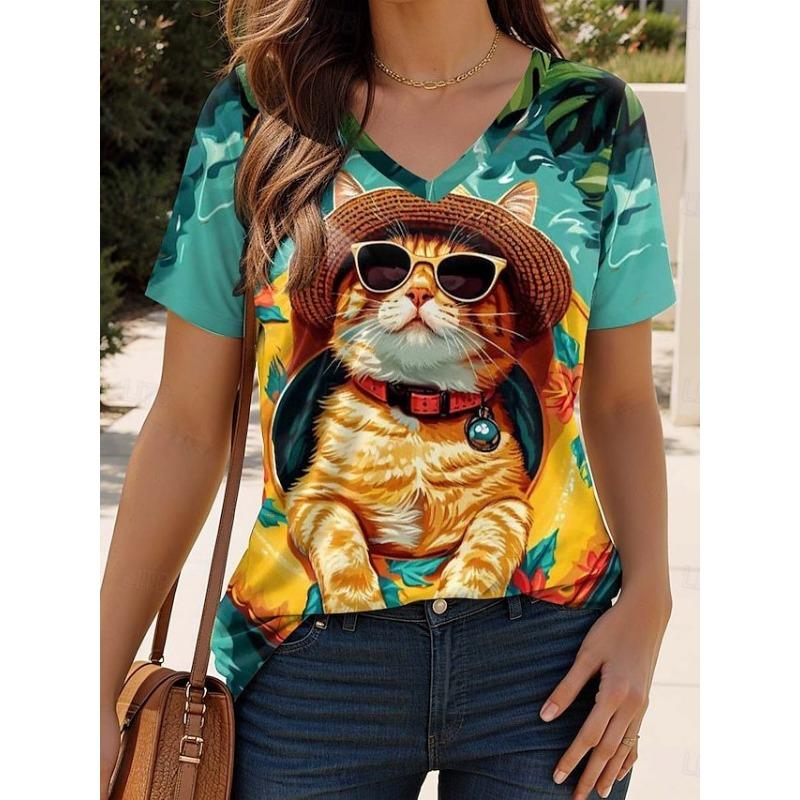 

Женская трендовая футболка с коротким рукавом, 3D цифровая модная печать, женская одежда, футболки 5XL