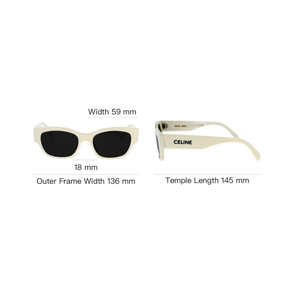Celine Side Letter Irregular Shape Sunglasses Women sunglasses Beige CL40197U-5425A