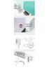 3D Waterproof Mildew-Proof No-Drill Shower Curtain Set for Bathroom 