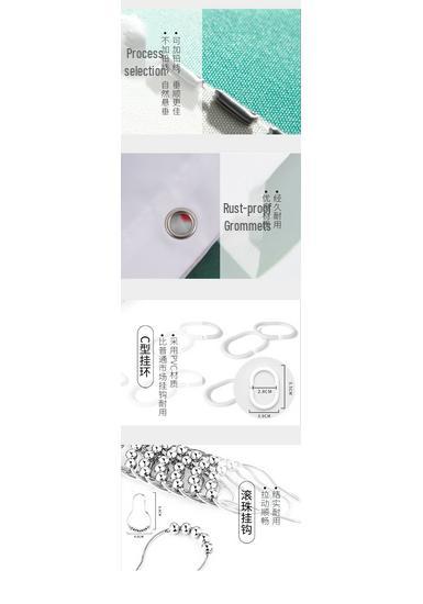 3D Waterproof Mildew-Proof No-Drill Shower Curtain Set for Bathroom 