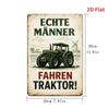 Retro Vintage Rustic Iron D Flat PreDrilled Holes Tractorxinch Decorative Sign Durable Farm Garage Workshop Wall Decor