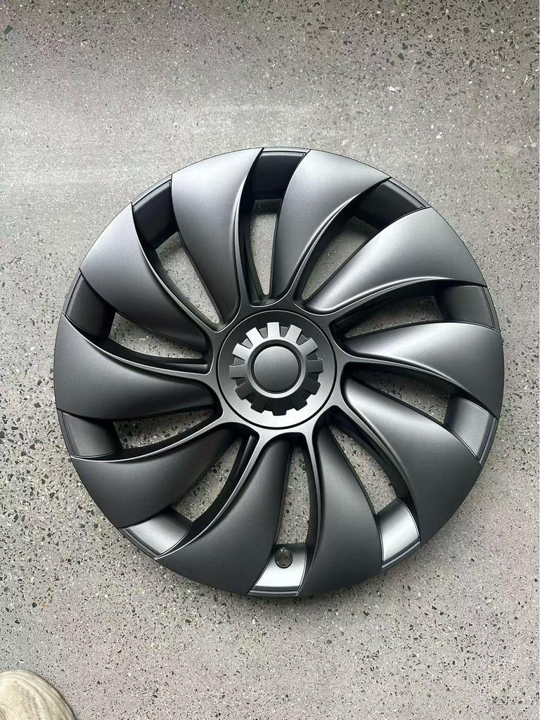 Model Y 19" Cyclone Wheel Hub Covers: Full Wrap, Anti-Scratch, Decorative Modification. Designed for the updated version.