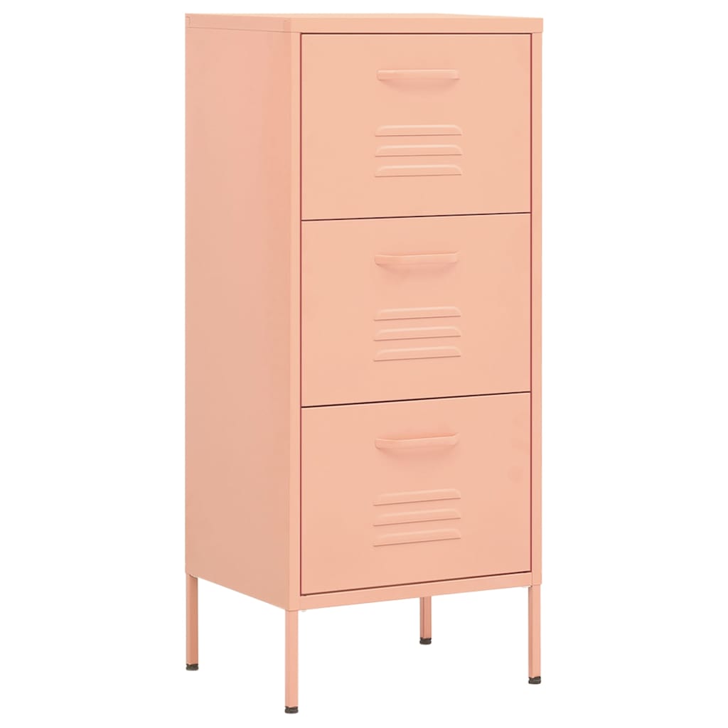 vidaXL Lagerschrank Rosa 42,5x35x101,5 cm Stahl