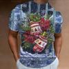 Funny Santa Claus Print Christmas T-Shirts 3d Oversized Tops Tees Mens Shirts Summer Holiday Casual O-Neck Male Harajuku Clothes