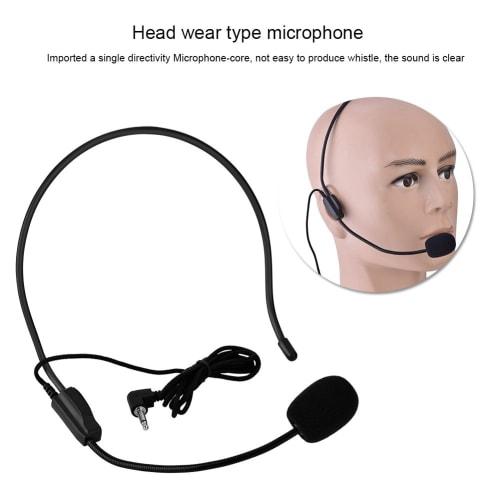 Hakeeta Mini Head-Mounted Wired Microphone, Wearable Condenser Microphone for Teachers, Coaches, Presenters, and Tour Guides