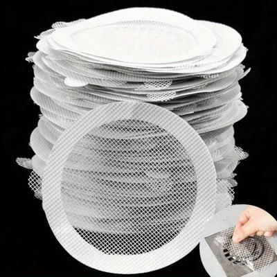 10 Pezzi Filtro Usa e Getta Anti-intasamento Adesivo per Scarico a Pavimento Rete Raccogli Capelli Tappo Copertura Scarico Doccia Blocco Scarico Lavello Cucina Bagno