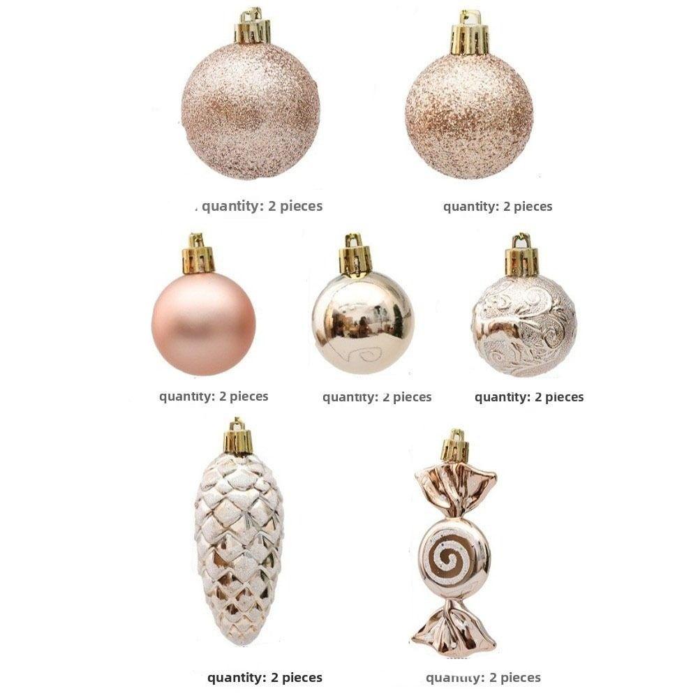 29/20Pcs Star Xmas Tree Hanging Ornaments Champagne Merry Christmas Decorations  Home New Year Decor