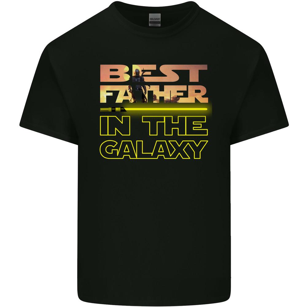 The Best Father in the Galaxy Fathers Day Mens Light Cotton T-Shirt Unisex T-Shirt