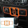 Window Control Switch Button Panel Cover Trim For Jeep Wrangler JL/JT 18+ Orange