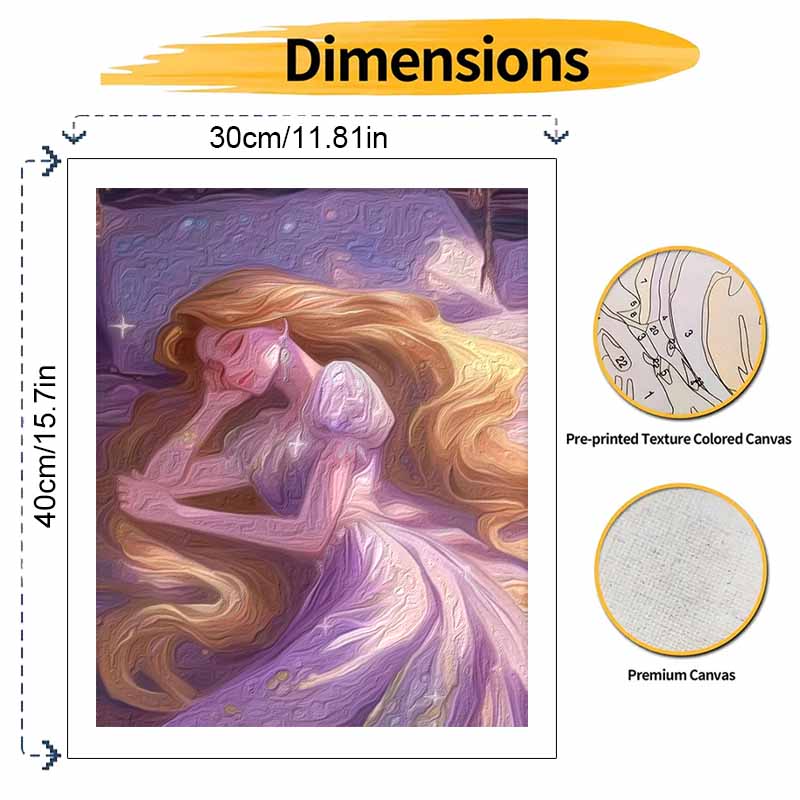 Disney animation digital oil painting Rapunzel diy handpainted coloring painting home decoration wall art gift for bedroom living room