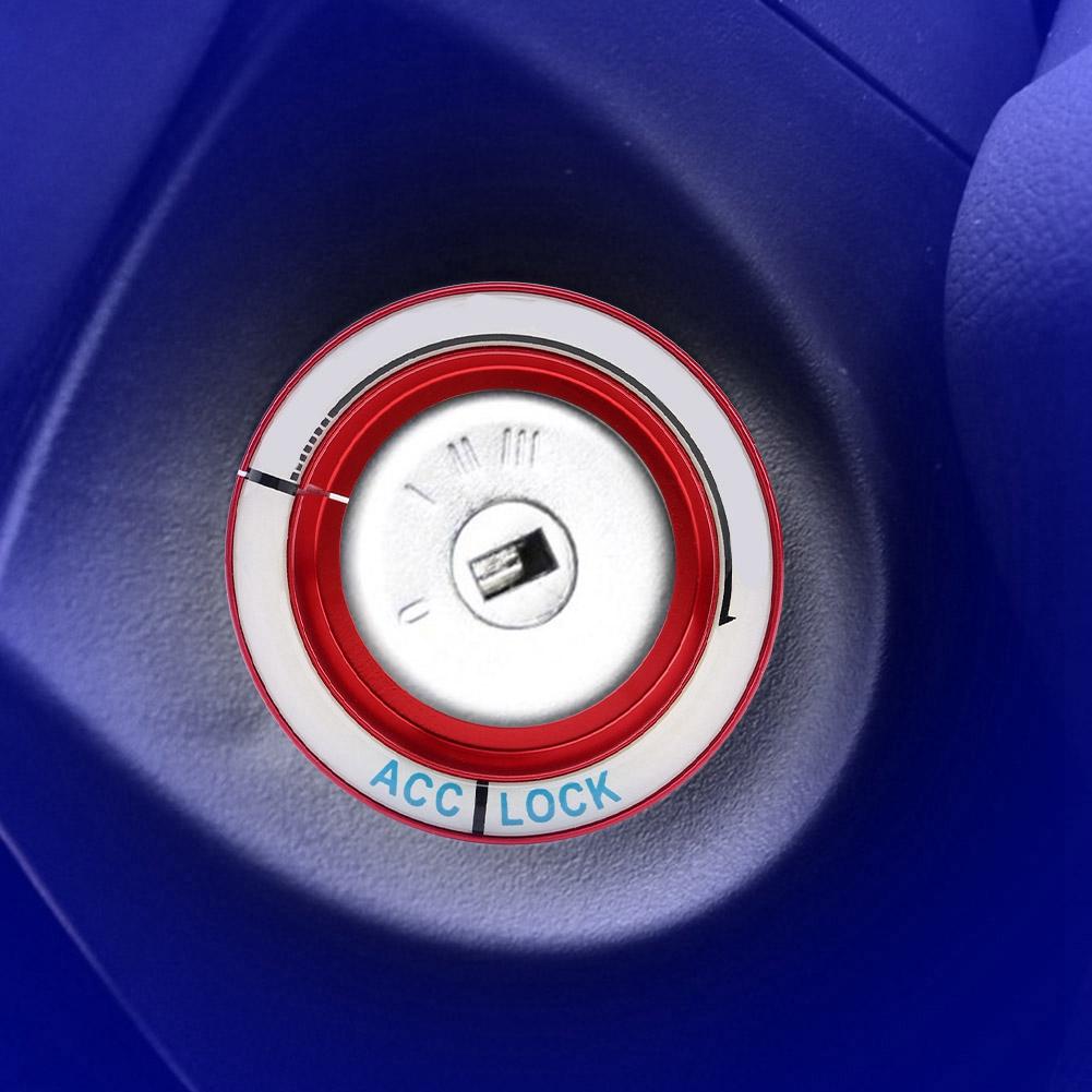 Car Luminous Ignition Switch Ring Circle Key Hole Cover Trim for Ford Focus 2005 2018 Red