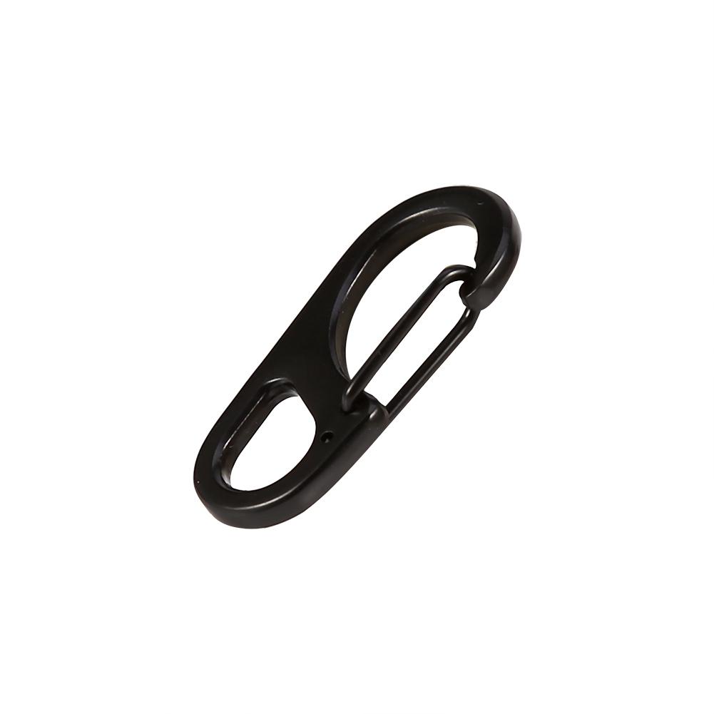 5PCS   Useful Metal Alloy   Quick Release Clip Key   Keychain Carabiner(black)