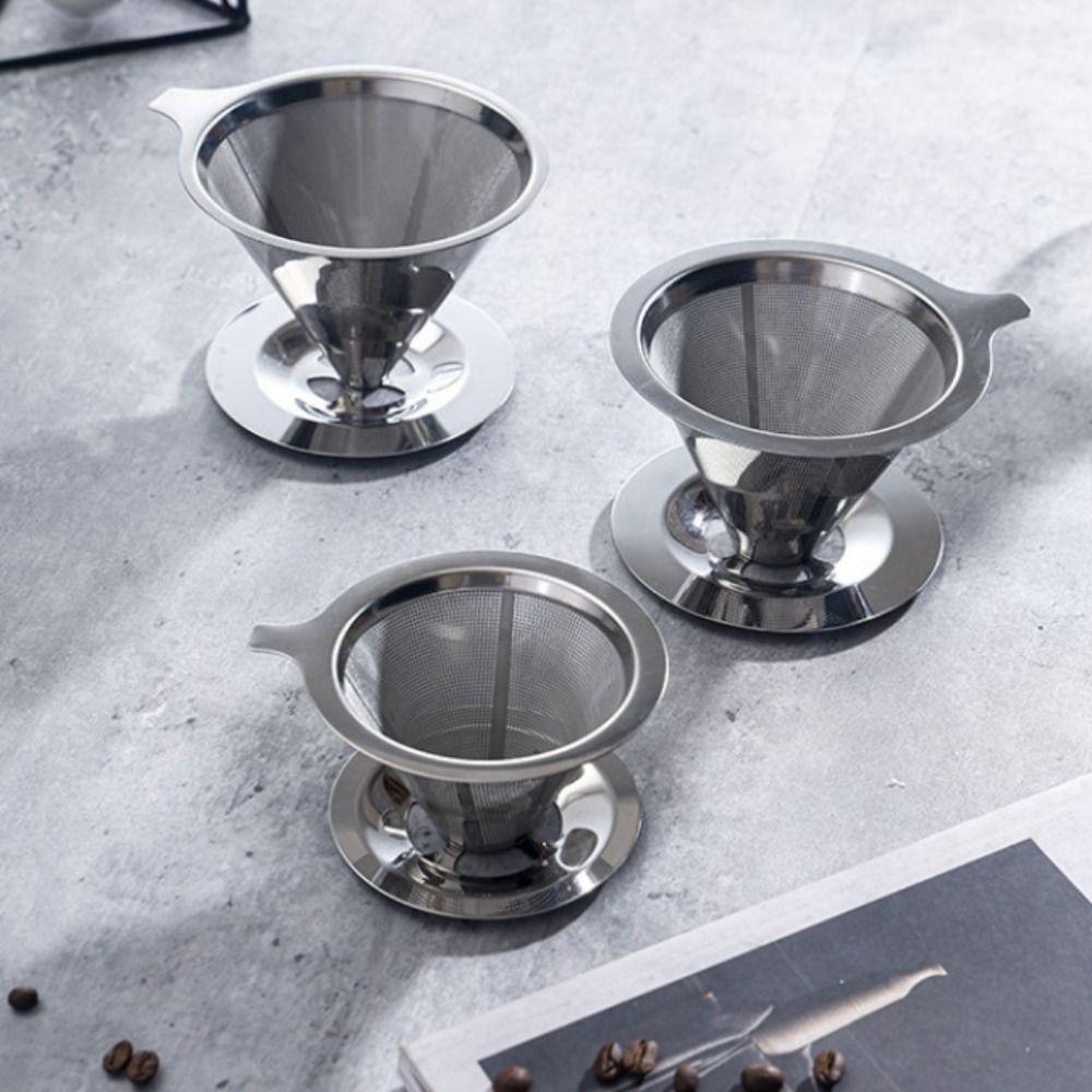 Paper Free Stainless Steel Coffee Dripper Hand Dripping Coffee Maker  Specialty Coffee