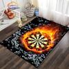 Ice and Fire Darts Pattern Carpet Fashion  Soft Mat Gifts for Sports Lovers Household Floor  Outdoor Play