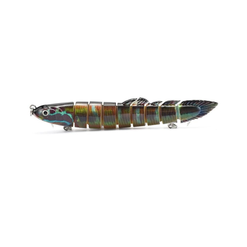 Cloth Strip Link, Flexible Swimming Posture, Multi-Section Fish 9 Sections, Loach Freshwater Simulation Bait Abs Plastic Simulation Luya Fish
