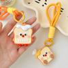 Cute Toast Key Chain Couple Three-dimensional Figure Student Bag Pendant Accessory Bread Pendant Gift
