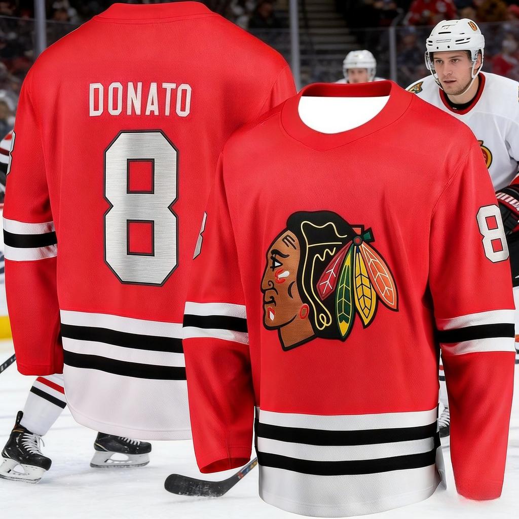 2026 Chicago Neues Herren Eishockey Sportshirt - Rote Durchbruch-Edition - Atmungsaktiv, Schnelltrocknend Langarmshirt Kinder